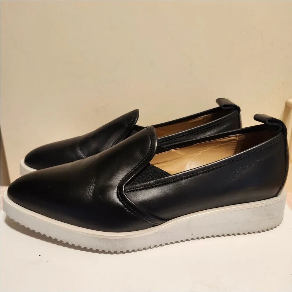 Everlane The Leather Street Shoe Black Sz 8 Made In Italy